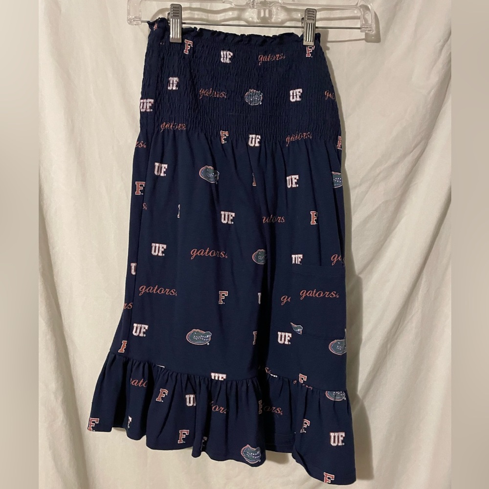 UF GATOR STRAPLESS DRESS WITH POCKET SIZE MEDIUM